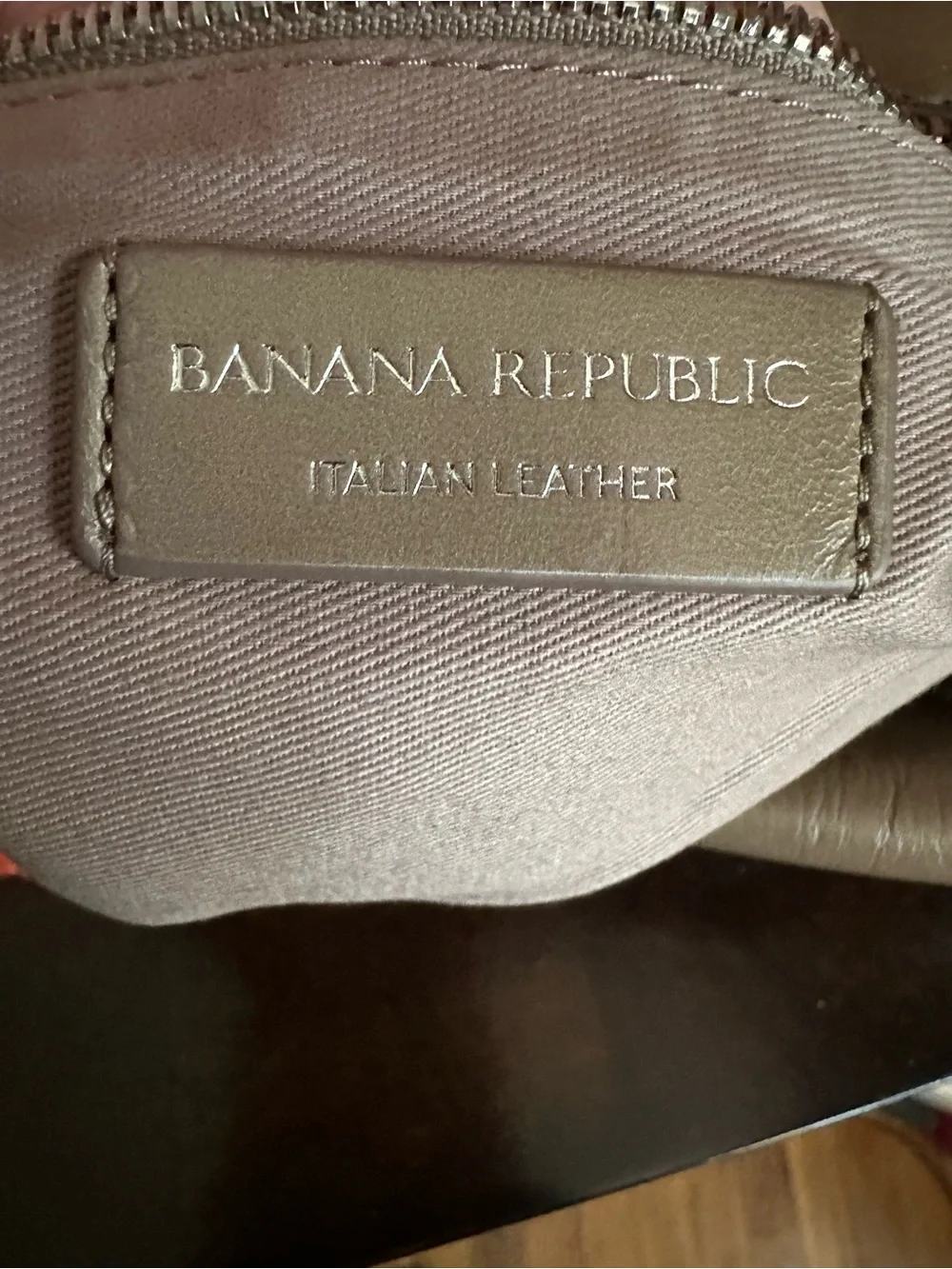 Banana Republic Taupe Hobo Leather Shoulder Bag